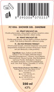 Pěnivý sprchový gel s Aloe Vera a glycerinem, ZANZIBAR,250 ml